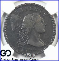 1794 Large Cent, Flowing Hair Liberty Cap NGC XF 40 Bn Very Rare