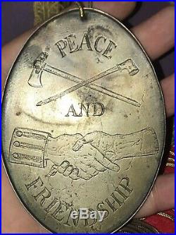 1797 George Washington Native American Indian Large Silver Peace Medal VERY RARE