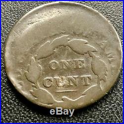 1838 Large Cent 1c OFF CENTER very rare MINT ERROR Matron Coronet Head #16049