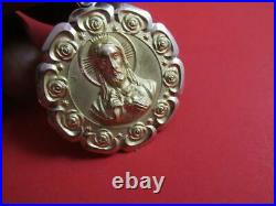 18k Solid Gold Jesus San Juan Los Lagos Medal Very Rare 37mm Large Size Pendant