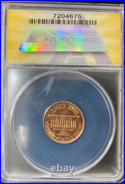 1960-d 1c Large Date DD Obv Die 2 Anacs Ms 65 Rd (brilliant Red) Very Very Rare