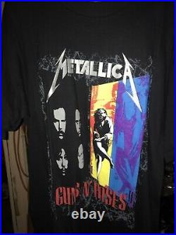 1992 Metallica vintage tour T-shirt guns n'roses (Brockum) L very rare NOS