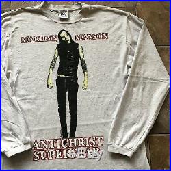 1995 Marilyn Manson Anti-Christ Superstar Very Rare Long Sleeve Shirt Size Large