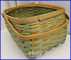 2013 Longaberger Hostess Craft Keeper Basket with Sage Green Weaving VERY RARE