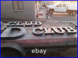 2 Very Rare Large Vintage D CLUB Nightclub Signs That was in Azusa Ca