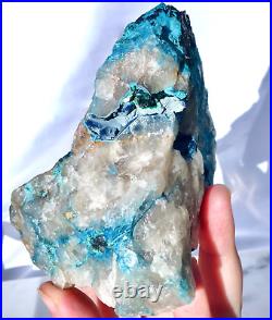 435gms Very Rare Large Shattuckite in Quartz with Malachite + Velvet, Namibia