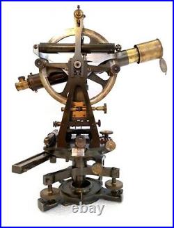 ANTIQUE THEODOLITE 19TH LARGE & VERY RARE WITH BURNER TROUGHTON & SIMMS WithBOX