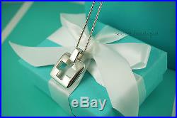 AUTHENTIC Tiffany & Co. LARGE Cross Square Necklace 32 VERY RARE! (#585)