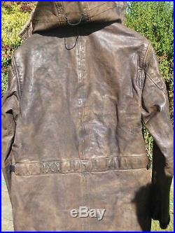 AW 2009 Very Rare CP Company Tinto Brown Leather Fishtail Parka