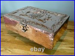 A Very Large & Rare Copper Casket by John Pearson, Guild of Handicrafts & Newlyn