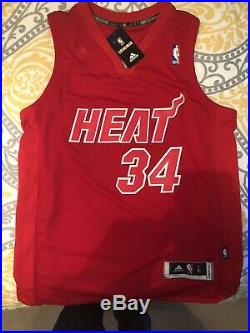 Adidas Miami Heat Ray Allen swingman Very Rare Red Hot Xmas jersey Large +2