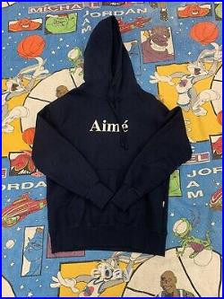 Aime Leon Dore Navy Hoodie Size Large Vintage Vtg Authentic Very Rare Used