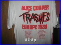 Alice Cooper 1989 Trash Europe tour shirt Large Very Rare