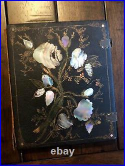 Amazing Large (7.5) Daguerreotype in Beautiful & Very Rare Mother of Pearl Case