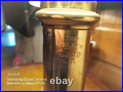 Antique Brass Miller Student Lamp with very rare 10 Original puffy shades