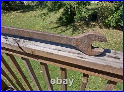 Antique Very Large Open End Railroad Wrench 4' Long Unique RARE 4 Foot 16lb Tool