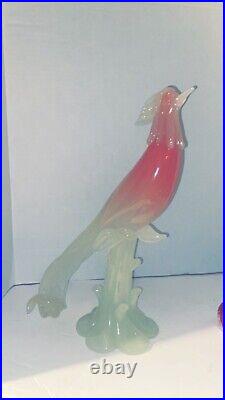 Archimede Seguso VERY VERY rare LARGE MURANO alabastro Glass Bird