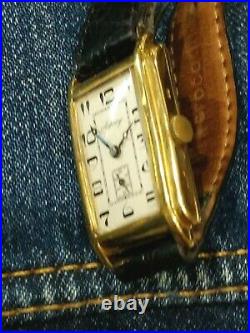 Asprey Watch Vintage Large Art Deco Swiss 18k gold Wrist VERY RARE