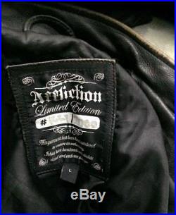 (Authentic)Affliction Shredded Limited 1661/2000 Leather Jacket Very Rare
