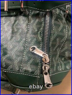 Authentic Goyard Boeing 45 Duffel Bag Green Very Rare Duffle Travel Handbag