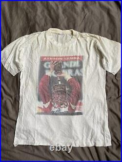 Ayrton senna vintage Overprint 90s Very Rare Racing Formula One F1 T-shirt