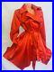 BEBE_NWT_Women_s_Belted_Snaps_Fiery_Red_Satin_Shine_Trench_Coat_VERY_RARE_Sz_L_01_qy