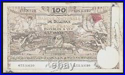 BELGIUM 100 Francs 1913 VERY RARE! LARGE SIZE NOTE