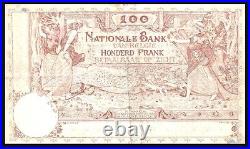 BELGIUM 100 Francs 1913 VERY RARE! LARGE SIZE NOTE