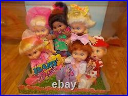 Baby Face Store Display 6 Dolls Galoob 1991 Vtg Fred Meyer Large Case VERY RARE