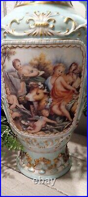 Beautiful Large Dresden German Porcelain Vase Helmuth Stone Very Rare VINTAGE