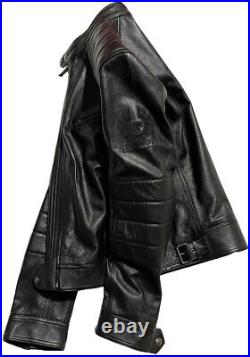 Belstaff Riser Motorcycle Black Leather Jacket Brand New Sz-l Very Rare