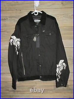 Brand New Akoo Mens Denim Jacket 781-1405 Very Rare Large 100% Authentic