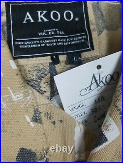 Brand New Akoo Mens Jaket 781-1404 Sample 100%authentic Canvas/satin Very Rare