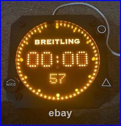 Breitling digital wall clock novelty cockpit large 20 inducta (very rare)