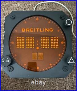 Breitling digital wall clock novelty cockpit large 20 inducta (very rare)