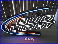 Bud Light Beer SIGN lighted Iconic Opti Neon 2009 LARGE 30, NICE, VERY RARE