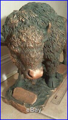 Buffalo Trace Bourbon Statue VERY Large Bar restaurant Man Cave Display Rare