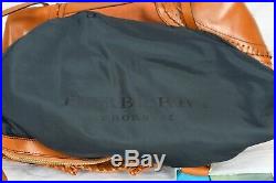 Burberry Large Leather Shoulder Tote in Saddle Brown Very Rare Item