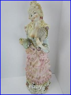 Capodimonte Lady Statuette Statue Large Very Rare Made in Italy Height 26.5