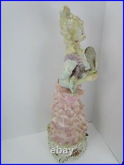 Capodimonte Lady Statuette Statue Large Very Rare Made in Italy Height 26.5