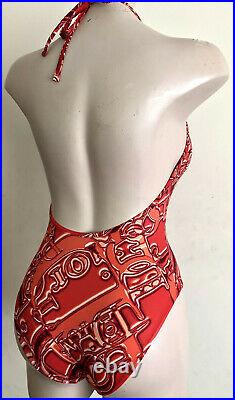 Christian Dior by John Galliano Bathing suit Swimsuit all over logo Very Rare