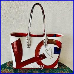 Christian Louboutin Tote Bag LOVE White Color with pouch from JP Very Rare Auth