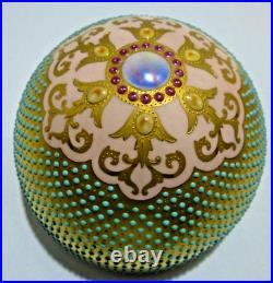 Coalport Large Egg Shaped Porcelain Trinket Box, Jeweled, Very Rare
