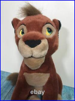 Disney Vintage Very Rare Sitting Lion King KOVU Plush Soft Toy Large