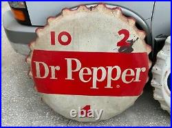Dr. Pepper bottle cap sign 38 x 36 x 4 very rare large made in USA