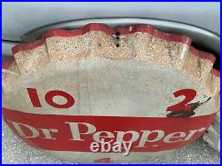 Dr. Pepper bottle cap sign 38 x 36 x 4 very rare large made in USA