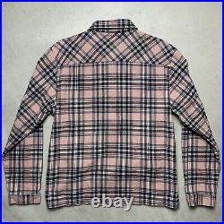 Drake X OVO Octobers Very Own Logo Zip Up Pink Plaid Flannel Jacket RARE 2016 L