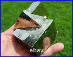 Exceptional, Very Rare, Large Bright Golden Pyrite Crystal Cluster, Italy