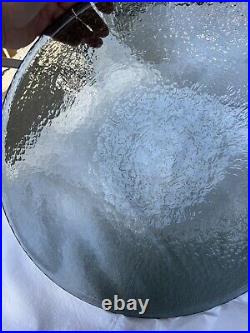 FIRE AND LIGHT Recycled Glass Very Large 17.5'' Zen Bowl VERY RARE GRAY COLOR