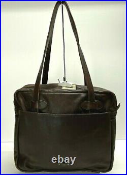 FRYE SKULL STUD ZIP SHOULDER MAPLE Brown Leather Shopper / Tote Bag VERY RARE